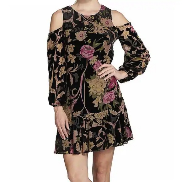 Eliza J Velvet Burn out Dress NWT - Picture 1 of 2